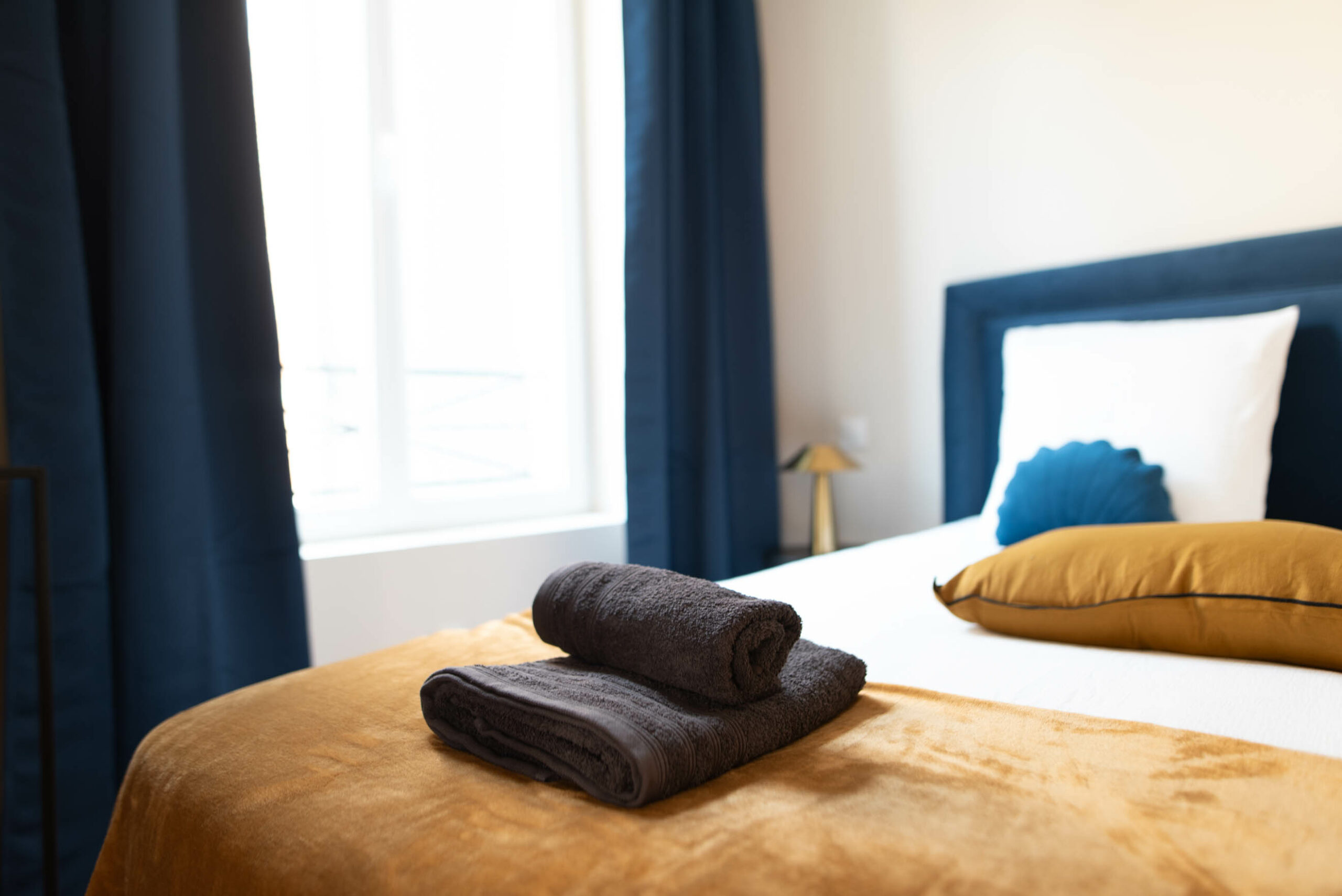 zoom sur serviette de bain pour le logement airbnb Albi