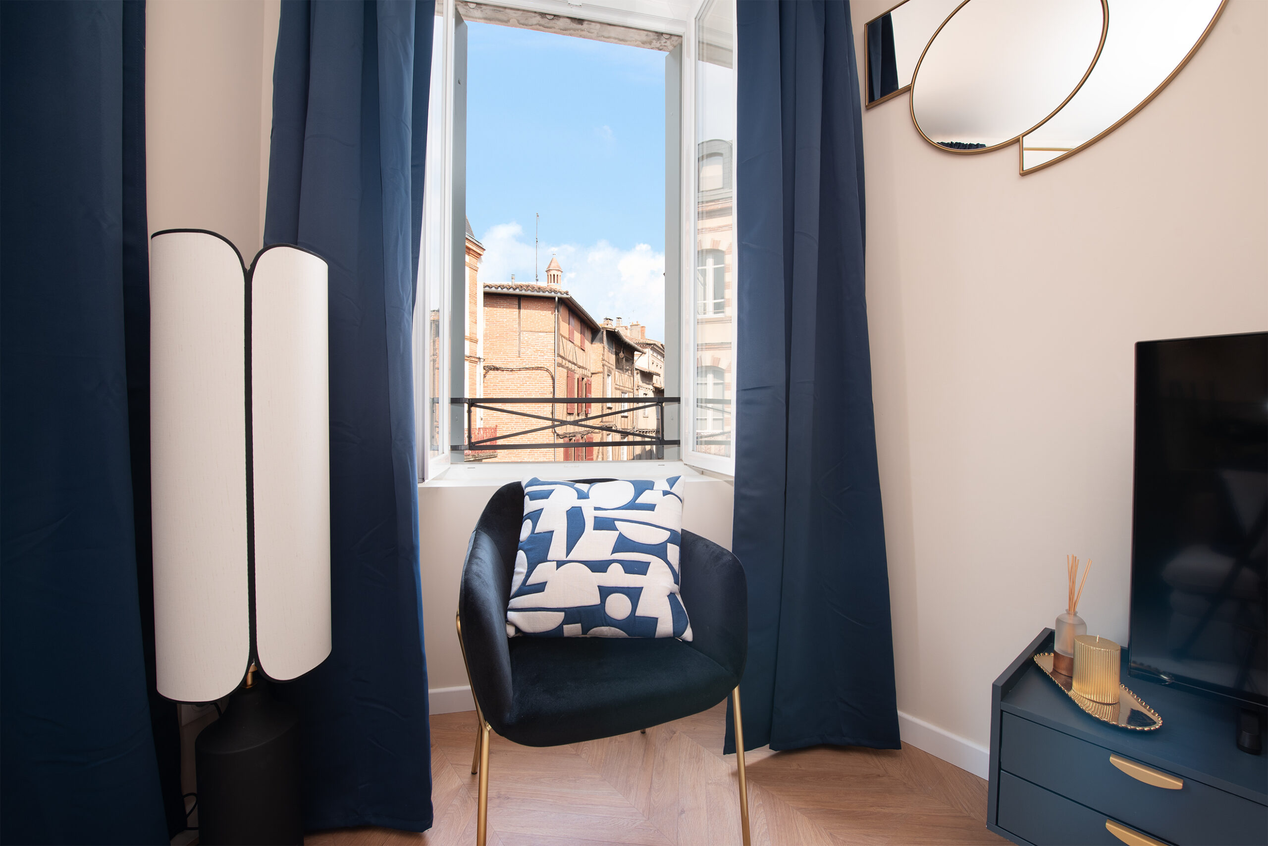 Vue sur le centre ville d'Albi airbnb